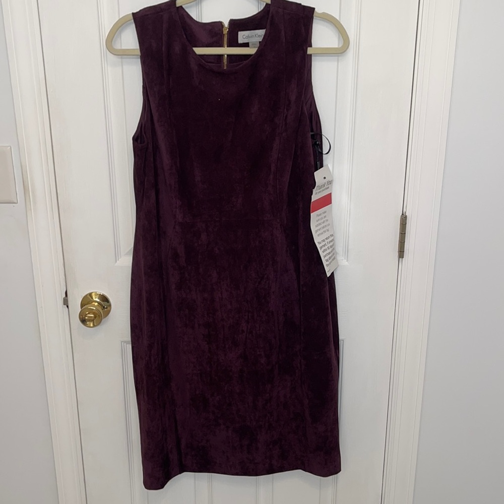 Burgundy Suede Dress